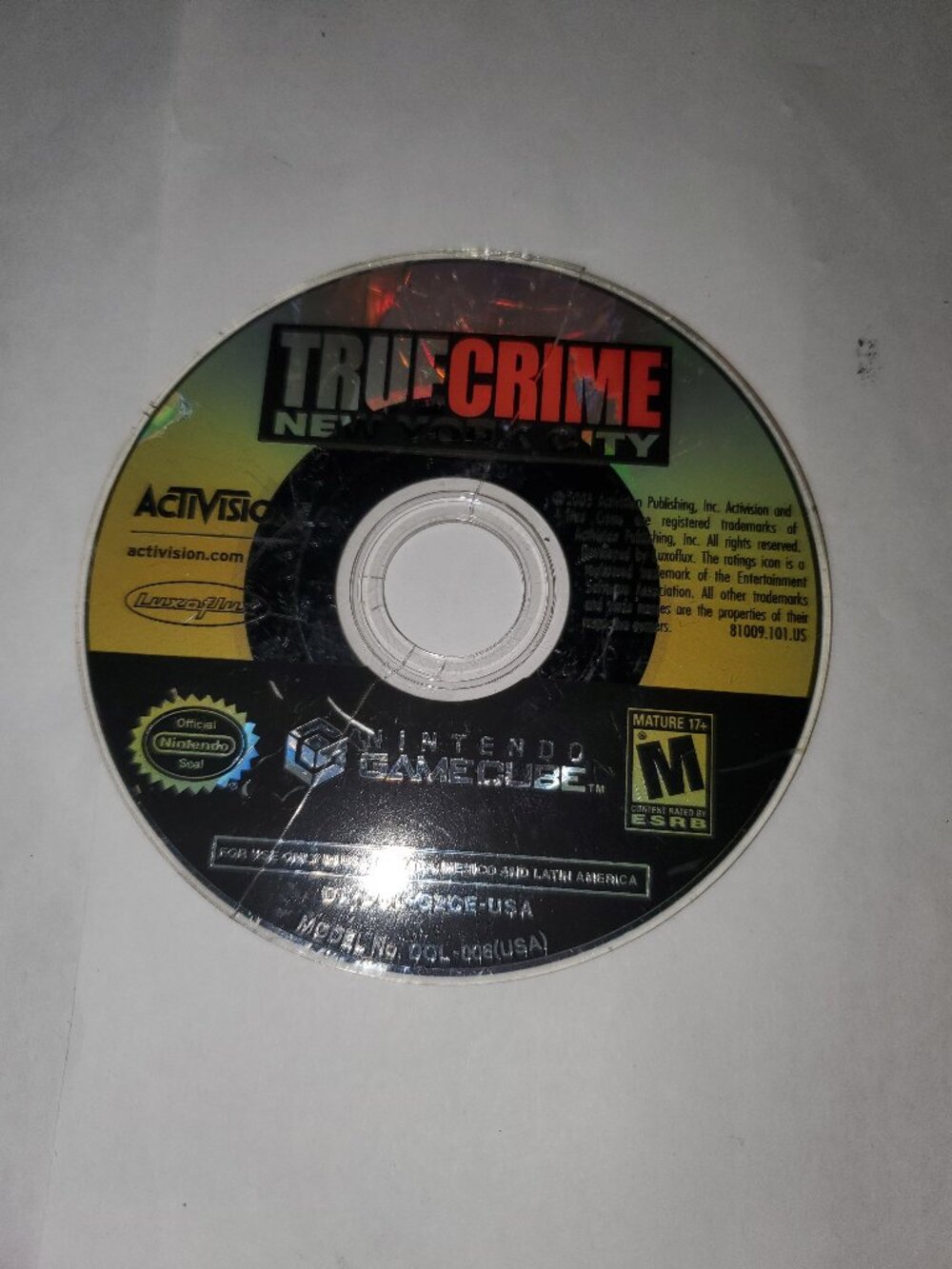 TRUE CRIME NEW YORK CITY NINTENDO GAMECUBE VIDEO GAME